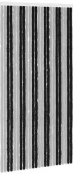 vidaXL Insektenschutzvorhang Chenille grau und schwarz 100x200cm