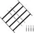 vidaXL Fenster-Sicherheitsgitter 4 Querstangen, 43-74cm, 3er-Set (42031288)