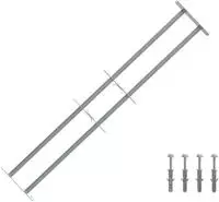 vidaXL Sicherheitsgitter f&uuml;r Fenster mit 2 Querstangen 3 stk.