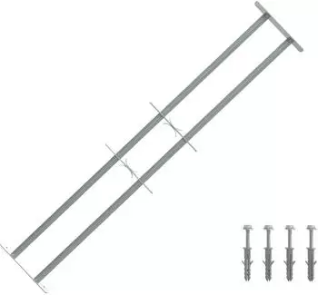 vidaXL Sicherheitsgitter f&uuml;r Fenster mit 2 Querstangen, 3er-Set (42031275)