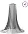 vidaXL Moskitonetz für Bett 156 Maschen ⌀56x220cm, 3er-Set, schwarz