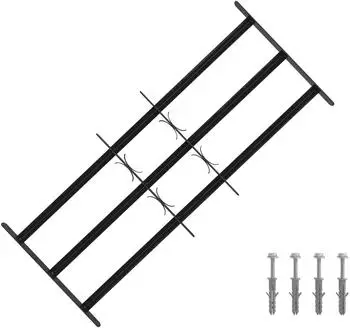 vidaXL Sicherheitsgitter für Fenster mit 3 Querstangen, 3er-Set (42031286)