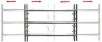 vidaXL Fenstergitter Verstellbar mit 3 Querst&auml;ben 1000-1500 mm