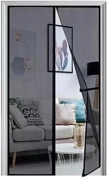 LuxusKollektion Fliegengitter Balkontür magnetisch verstärkt 90x235cm schwarz