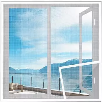 LuxusKollektion Insektenschutz-Fensterrahmen Fiberglas wei&szlig; 60x110cm