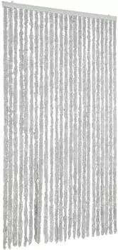 vidaXL Fliegenvorhang Chenille grau 100x200cm