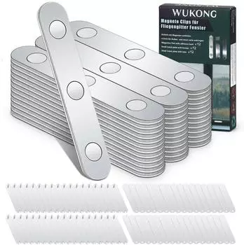 LuxusKollektion Fliegengitter Magnet-Set, Neodym, selbstklebend, 36 St&uuml;ck