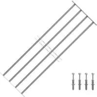 vidaXL Fenstergitter Verstellbar mit 4 Querst&auml;ben 1000-1500 mm