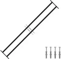 vidaXL Fenstersicherheitsgitter 176 x 30 cm Galvanisiertes Stahl