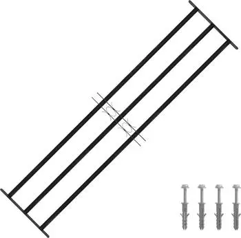 vidaXL Fenstersicherheitsgitter 174x45cm, galvanisierter Stahl (42020563)