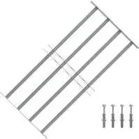 vidaXL Fenstergitter Verstellbar mit 4 Querst&auml;ben 700-1050 mm