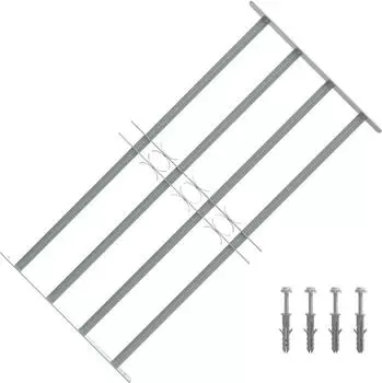 vidaXL Fenstergitter verstellbar, 4 Querst&auml;be, 700-1050mm
