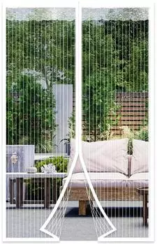 LuxusKollektion Fliegengitter-T&uuml;r mit Magnetverschluss, wei&szlig;, 120x240cm