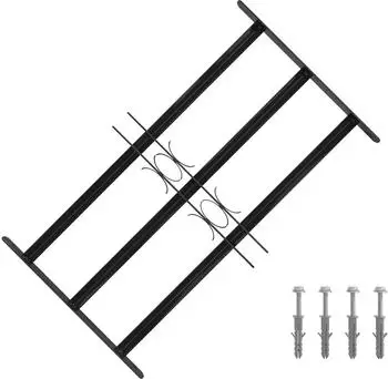 vidaXL Fenstersicherheitsgitter 75,5x45cm, verzinkter Stahl