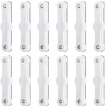 LuxusKollektion Fliegengitter Clips selbstklebend, ohne Bohren, 12 St&uuml;ck