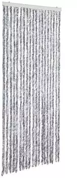 vidaXL Insektenschutz-Vorhang Chenille wei&szlig; und grau 56x185cm (284279)