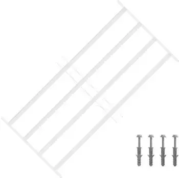 vidaXL Sicherheitsgitter f&uuml;r Fenster 4 Querstangen 63-114cm (42031298)