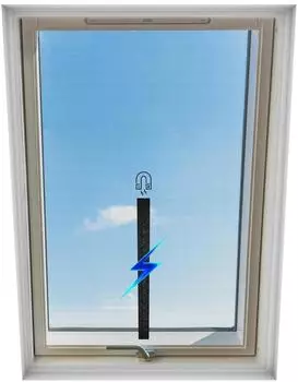 LuxusKollektion Dachfenster-Fliegengitter magnetisch, zuschneidbar, 100x130cm, schwarz