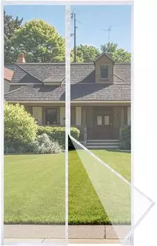 LuxusKollektion Fliegengitter-T&uuml;r mit Magnet 120x240cm, wei&szlig;