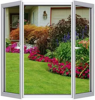 LuxusKollektion Fliegengitter Fenster 130x150cm selbstklebend schwarz, 4 Stück
