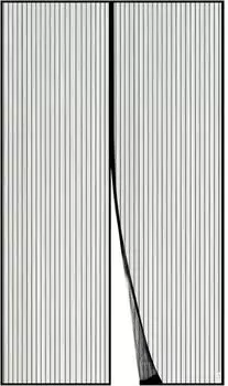 LuxusKollektion Fliegengitter-T&uuml;rvorhang mit Magnetverschluss, 130x240cm, schwarz