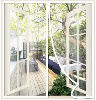 Risareyi Magnet-Fliegengitter für Fenster & Balkontür 90x160cm, weiß, ohne Bohren