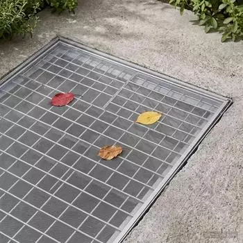 vidaXL Lichtschachtabdeckung mit Clips, Aluminium, 70x130cm, 2 Stk.