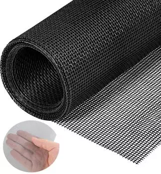 LuxusKollektion Fliegengitter Ersatznetz Fiberglas 120x250cm, schwarz, zuschneidbar