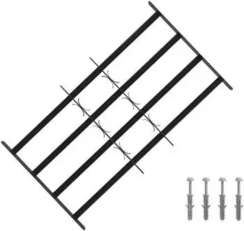 vidaXL Fenstersicherheitsgitter 4 Querstangen, 3er-Set (42031289)