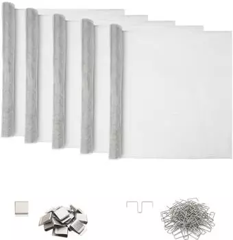 vidaXL Lichtschachtabdeckung mit Clips, 5 Stk., 70x190cm, Aluminium