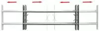 vidaXL Fenstergitter Verstellbar mit 2 Querst&auml;ben 500-650 mm