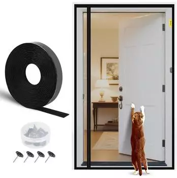 LuxusKollektion Fliegengitter Balkont&uuml;r magnetisch 80x210cm, rei&szlig;fest, Katzenschutz