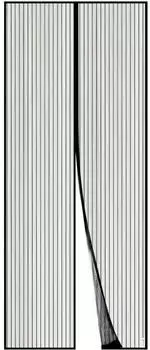LuxusKollektion Fliegengitter T&uuml;r Magnetvorhang 110x200cm, schwarz, Klebemontage