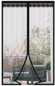 LuxusKollektion Fliegengitter T&uuml;r magnetisch 100x230cm schwarz ohne Bohren
