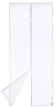 Apalus Fliegengitter-T&uuml;r mit Magnet, 95x210cm, wei&szlig;, katzenkrallensicher