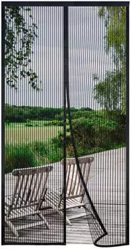 Risareyi Magnet-Fliegengitter Tür 85x225cm, schwarz, ohne Bohren