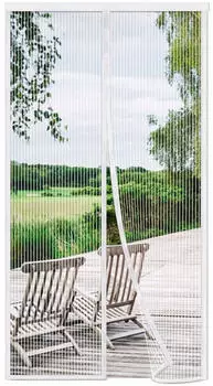 Risareyi Magnet-Fliegengitter Tür 90x230cm, weiß, ohne Bohren