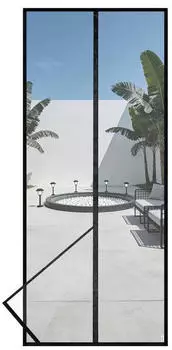 LuxusKollektion LightView Fliegengitter Magnetvorhang 100x220cm, schwarz (LV-Gewebe)