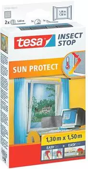 tesa 55806-21 Fliegengitter mit Sonnenschutz (130 x 150 cm)