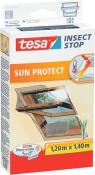 tesa 55924-21 Fliegengitter Sonnenschutz für Dachfenster (120 x 140 cm)