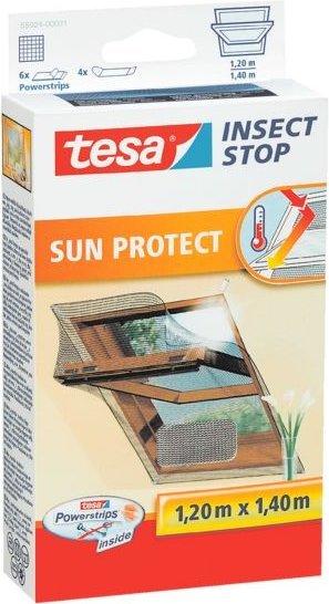 tesa 55924-21 Fliegengitter Sonnenschutz für Dachfenster (120 x 140 cm)