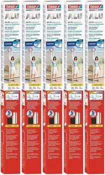 tesa 55192-00 Fliegengitter Alu Rahmen Comfort T&uuml;r weiss (100 x 220 cm)