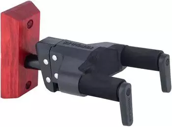 Hercules GSP38WBR Plus AGS Gitarren-Wandhalter, Holzsockel burgund (GSP38WBRPLUS)