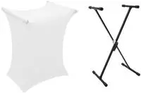 DIMAVERY Set SVT-1 Keyboard-St&auml;nder + Cover wei&szlig; (20000381)