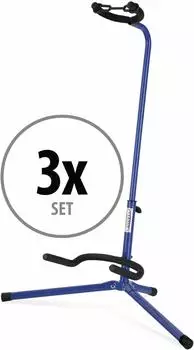 Classic Cantabile GS-30 BU Gitarrenständer blau, 3er-Set (00072490)