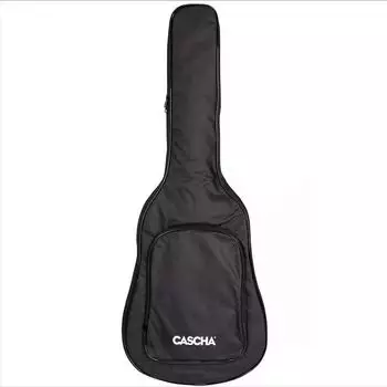 Cascha Gitarrentasche Akustikgitarre 4/4, gepolstert, wasserabweisend, schwarz (CGAB-1)