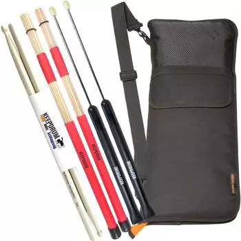 Roland SB-G10 Stickbag mit Switchbrush, Rods und Drumsticks (sbg10+sv01+sv506+5a)