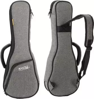 Rocktile Gigbag f&uuml;r Sopran-Ukulele, gepolstert, grau/schwarz (00088536)
