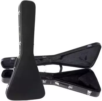 Fame Case V-Style E-Gitarrenkoffer, schwarz, Plüsch-Polsterung (GIT0025919-000)