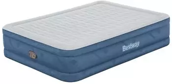 Bestway Fortech Doppelluftbett Snugable Top mit integrierter Elektropumpe (203 x 152 x 46 cm)